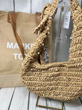 BRAND NEW Haute Hippie Pearl Handbag & Market Tote — Tote & Handbag Bundle